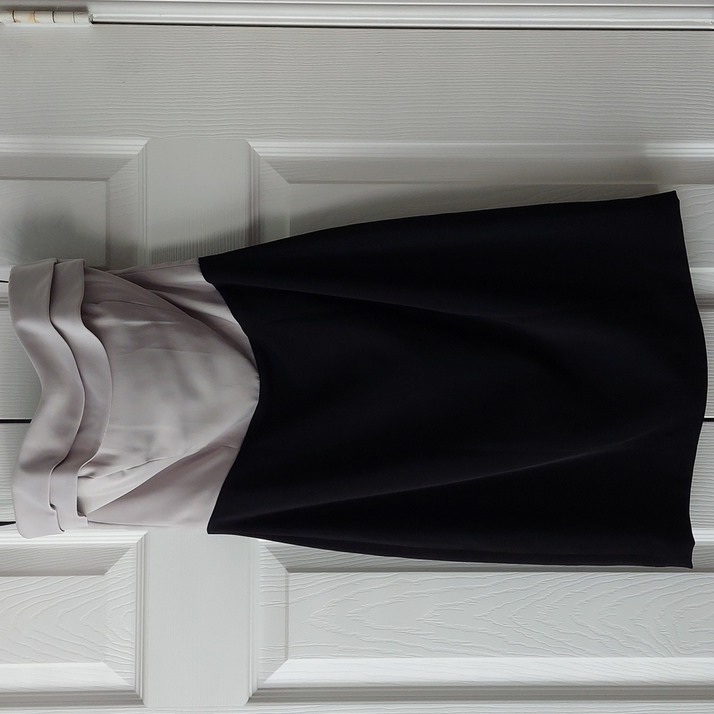 H&M Black/Grey Strapless Dress